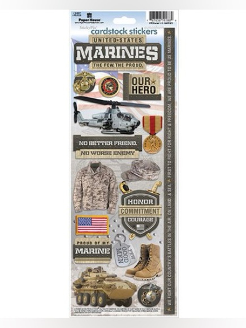 $3 Marines Sticker Sheet $3 WITH ANY $10 ORDER OR MORE